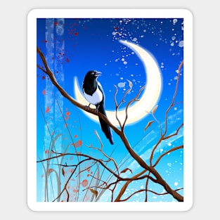 Midnight Magpie Magnet